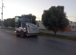 Realiza Municipio jornada de limpieza nocturna en bulevares Hidalgo y Las Fuentes, de Reynosa