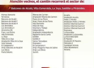 Consulta la ruta de recolección en Reynosa este lunes 31 de agosto