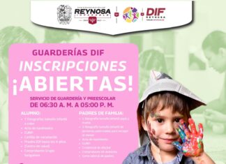Promueve DIF-Reynosa inscripciones en 4 Guarderías para apoyar a las familias