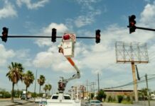 Trabaja Servicios Públicos de Reynosa en mantenimiento de semáforos y señalización vial