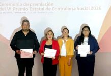 Premian a ganadores del Premio Estatal de Contraloría Social 2026