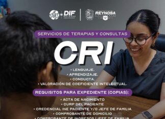 Brinda CRI Reynosa terapias para niñas y niños