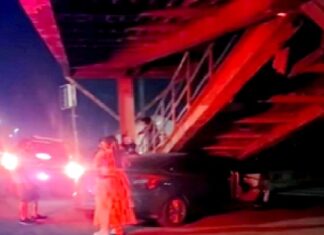 Accidente deja solo daños en carretera Río Bravo-Reynosa