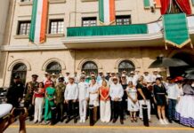 Beto Granados encabeza desfile Cívico Militar por el 216 aniversario de la Independencia de México