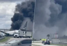 Avión de Amazon que se salió de la pista y se incendió en Miami deja cinco muertos; FFA investiga