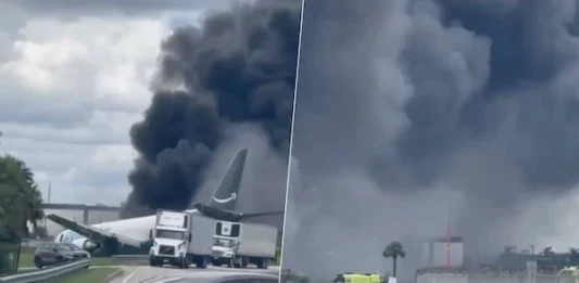Avión de Amazon que se salió de la pista y se incendió en Miami deja cinco muertos; FFA investiga