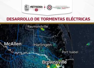 Aviso de tormenta repentina en Reynosa