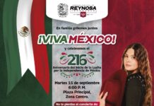 Celebrará Reynosa el 216 Aniversario de la Independencia con concierto gratuito de Yuridia