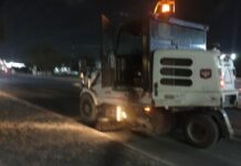Avenidas limpias con trabajo nocturno en Reynosa