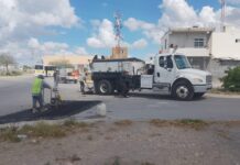 Trabajó Servicios Públicos con bacheo en El Campanario por indicaciones de Carlos Peña Ortiz