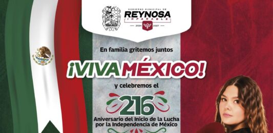 Celebrará Reynosa 216° Aniversario del Inicio de la Lucha de Independencia con Yuridia en el escenario