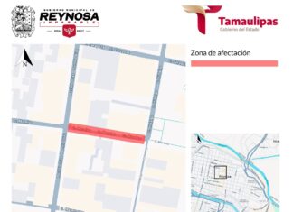 Cierre temporal en calle Morelos de la Zona Centro por trabajo de construcción