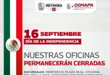 Informa COMAPA sobre cierre de sucursales por Día de la Independencia