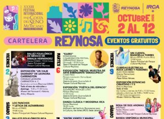 Promueve Gobierno de Carlos Peña Ortiz cartelera del Festival Internacional en la Costa del Seno Mexicano