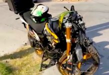 Motociclista resulta herido tras ser embestido en la colonia Riberas de Rancho Grande