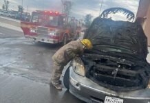 Sofocó PCyB Protección incendio de vehículo en Puerta Grande