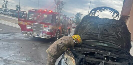 Sofocó PCyB Protección incendio de vehículo en Puerta Grande