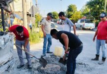Reemplazó COMAPA brocales en diferentes puntos de la ciudad