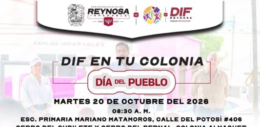 Acercará DIF-Reynosa servicios a familias de la colonia Almaguer