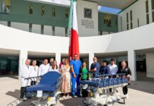 Entregó senadora Maki Esther Ortiz Domínguez camas hospitalarias a la clínica 270 del IMSS