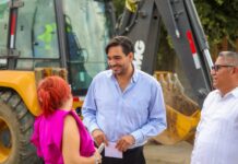 Supervisó Carlos Peña Ortiz la rehabilitación de pavimento en Residencial del Valle