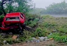 Se sale del camino unidad y deja daños en carretera Río Bravo-Reynosa
