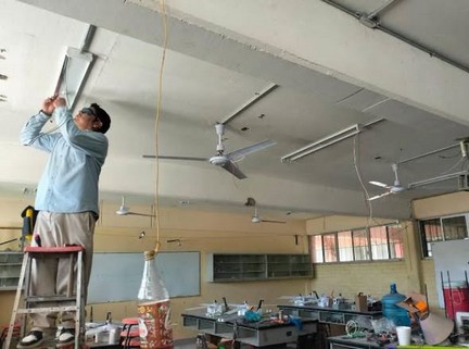 Supervisan rehabilitación de la Secundaria