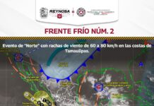 Recomienda Gobierno Municipal de Reynosa precauciones ante Frente Frío número 2