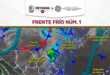 Provocará Frente Frío Número 1 probabilidad de lluvia en Reynosa